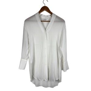 Mist Oversized Viscose Button Down Optic White Professional